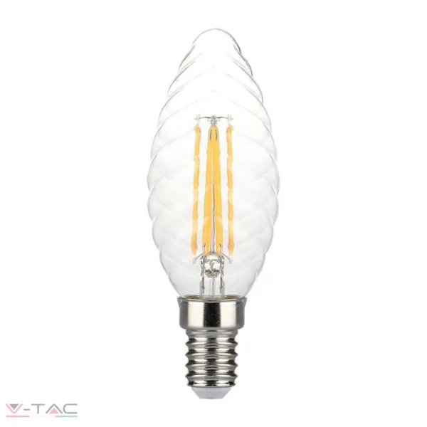 Dimmelhető 4W Retro LED izzó Filament E14, csavart gyertya