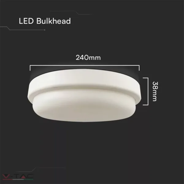 24W LED mennyezeti lámpa IP54 V-TAC