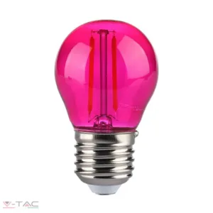 2W Retro LED izzó E27 G45 Rózsaszín - 217410